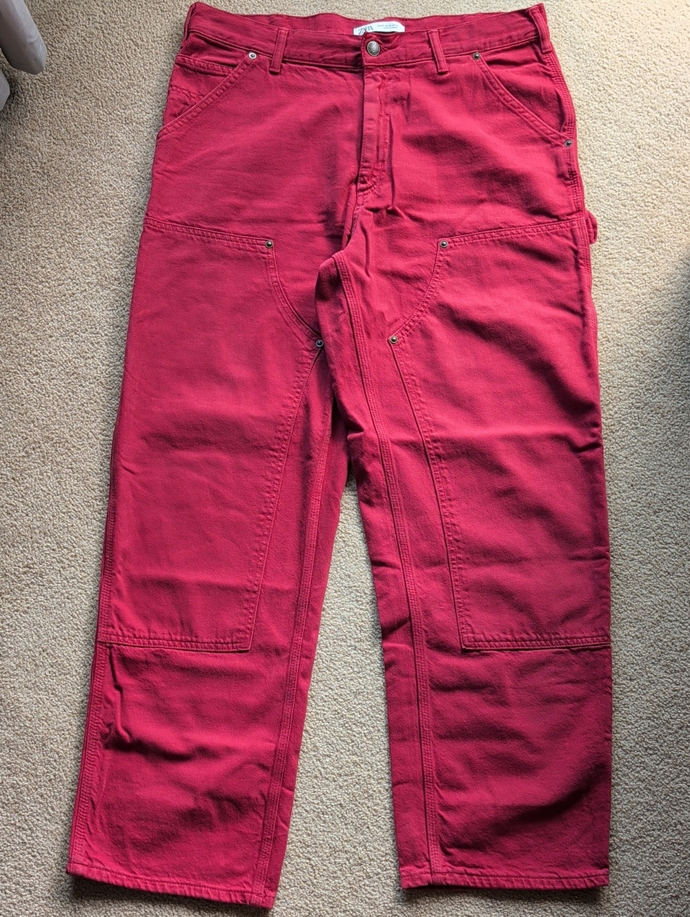 Zara Red Carpenter Jeans